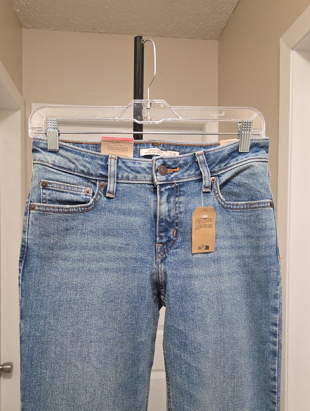 NWT Levi's Superlow Boot Jeans Light Wash Low Rise Bootcut Denim Cotton Blend - Picture 3 of 9
